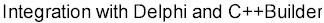 Integration with Delphi and C++Builder